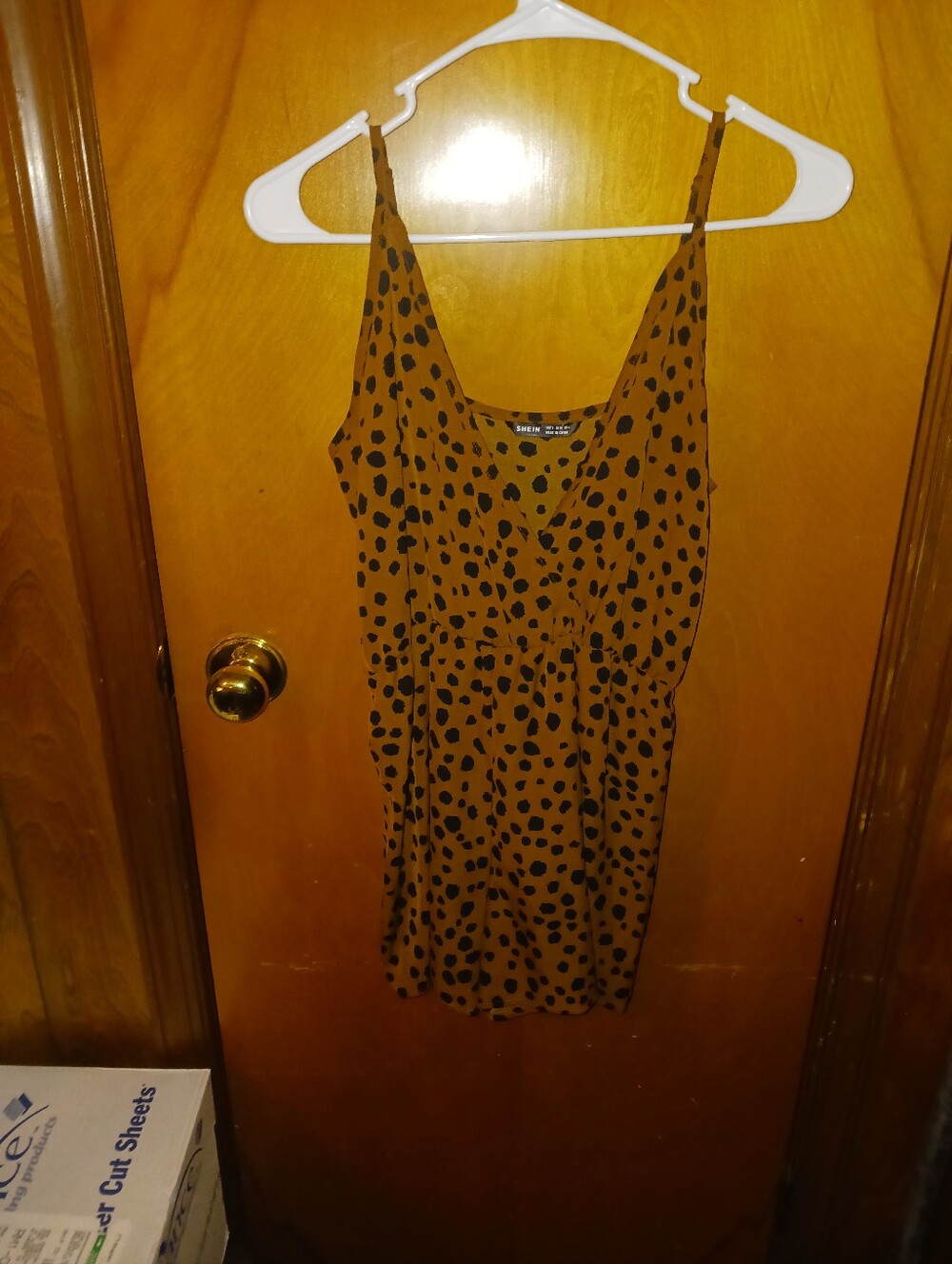 Casual Spotted Cami Romper- Brown/Black